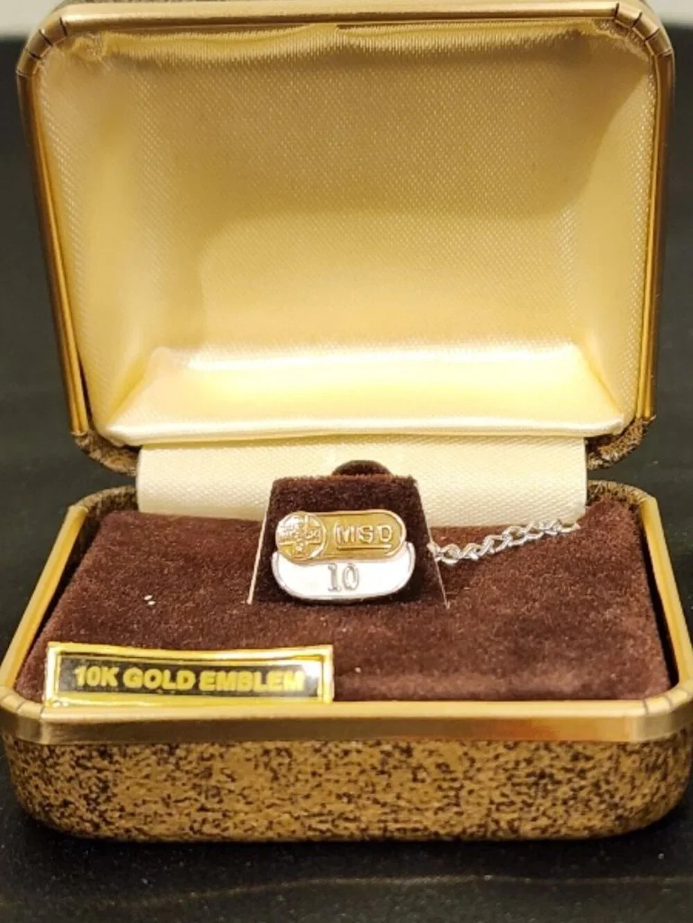 Vintage MSD 10K and Sterling Service Award Tie Clip and Pin